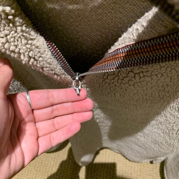 TAN MEDIUM TRUE GRUT HALF ZIP SWEATSHIRT - Picture 2 of 3